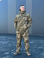 Теплый зимний военные костюм пиксель батал/военная форма большой размер