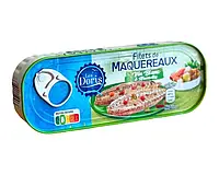 Філе макрелі Les Doris у білому вині зі спеціями 176 г рибний делікатес преміум якості в ароматному винному соусі