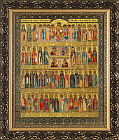 Ікона "Собор Святых" (Сказание киим Святым каковыя Благодати исцеления даны) (багет, 49х42)