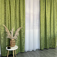 Зелені однотонні штори мармур готові ALBO (SH-M23-4), фото 3