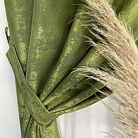 Зелені однотонні штори мармур готові ALBO (SH-M23-4), фото 5