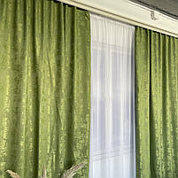 Зелені однотонні штори мармур готові ALBO (SH-M23-4), фото 6