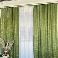 Зелені однотонні штори мармур готові ALBO (SH-M23-4), фото 7