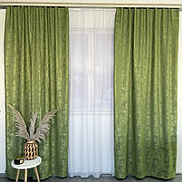 Зелені однотонні штори мармур готові ALBO (SH-M23-4), фото 2