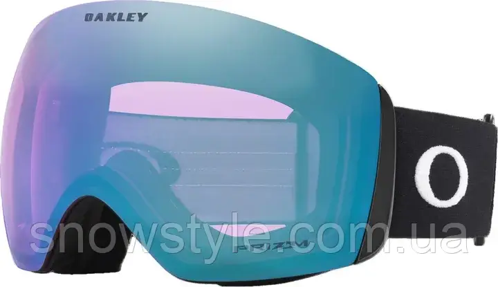 Гірськолижна маска Oakley Flight Deck L (XL) Matte Black лінза Prizm Iced Iridium + кейс, фото 1