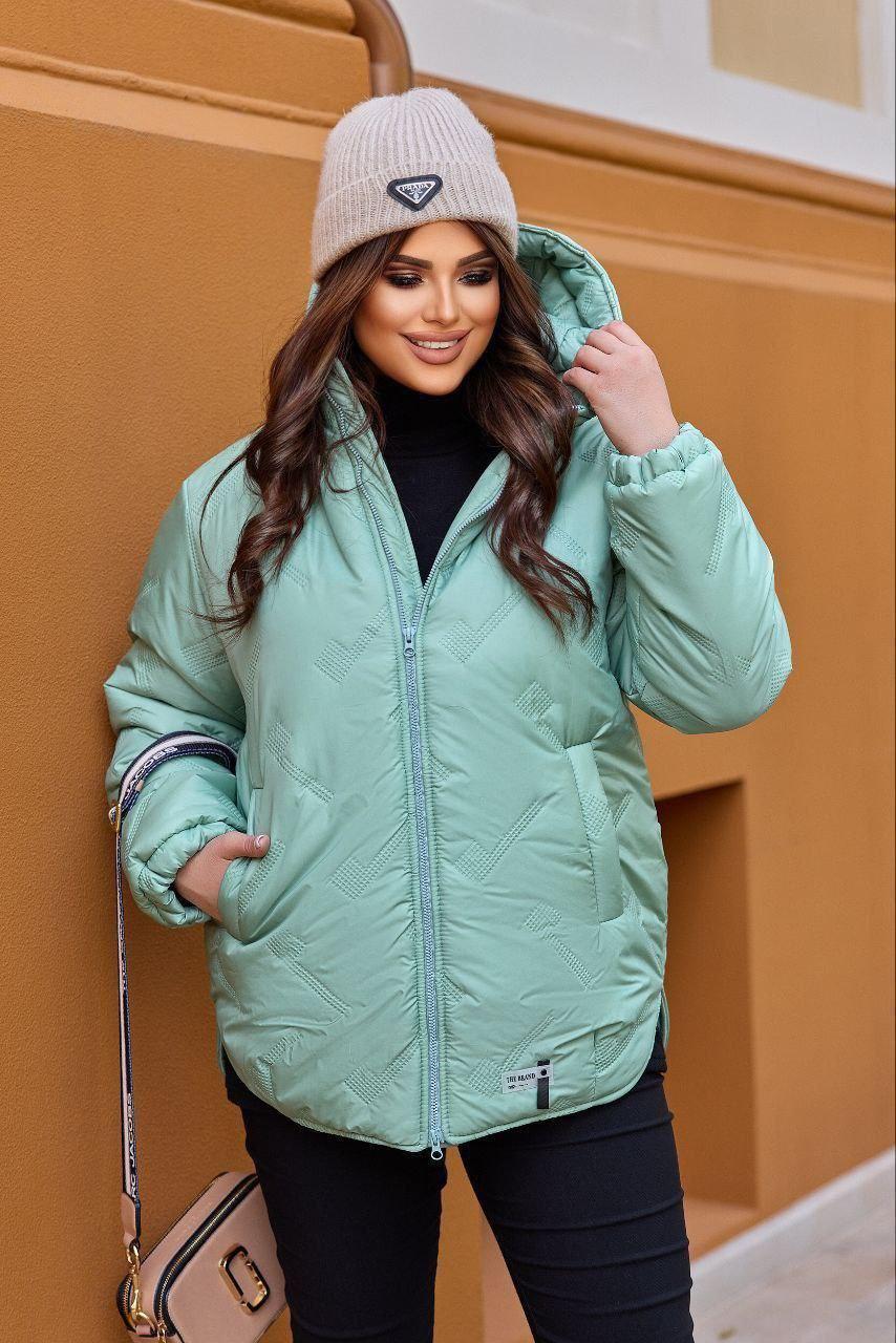Зимова жіноча куртка м'ята великого розміру батал Розміри: 48-50, 52-54, 56-58, 60-62