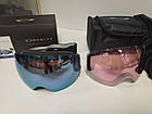 Гірськолижна маска Oakley Flight Deck L (XL) Matte Black 2 лінзи Prizm Sapphire Iridium/ Prizm HiPink + кейс, фото 2