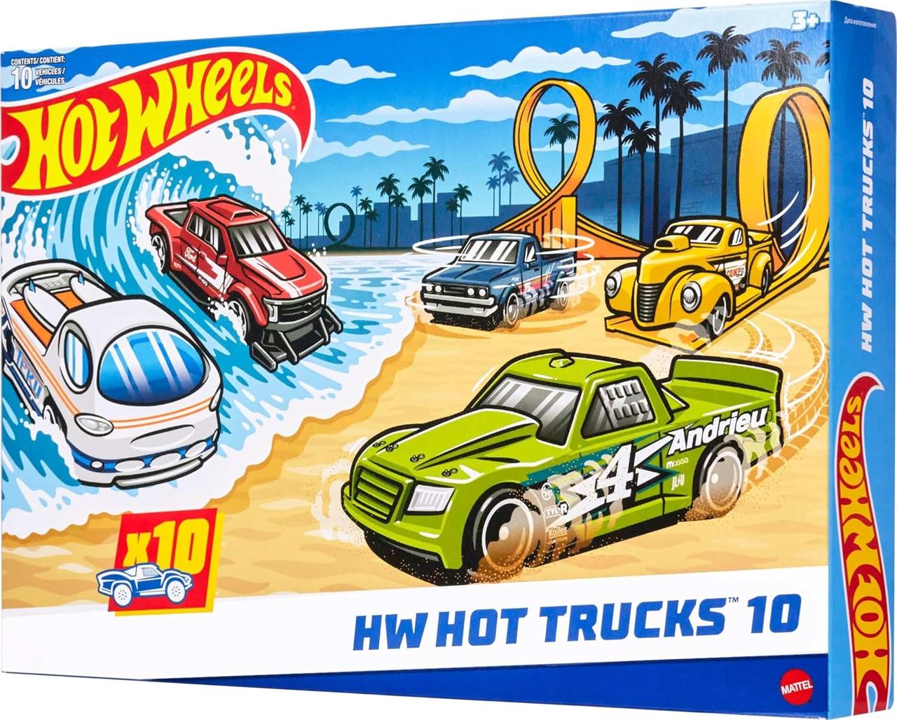 Хот вилс набір металевих машинок 10 шт Hot Wheels 10-Car Gift Pack Mattel HYM97, фото 1