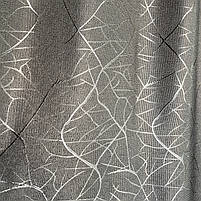 Штори лляні "бите скло" ALBO темно-коричневі 150×270 см, комплект 2 шт. (SH-M17-8), фото 7