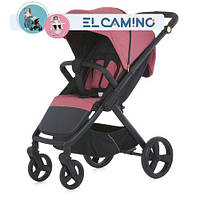 Прогулочная коляска El Camino DYNAMIC PRO ME 1053-3 Dusty Rose с пружинной амортизацией, 5-точечными ремнями и аксессуарами