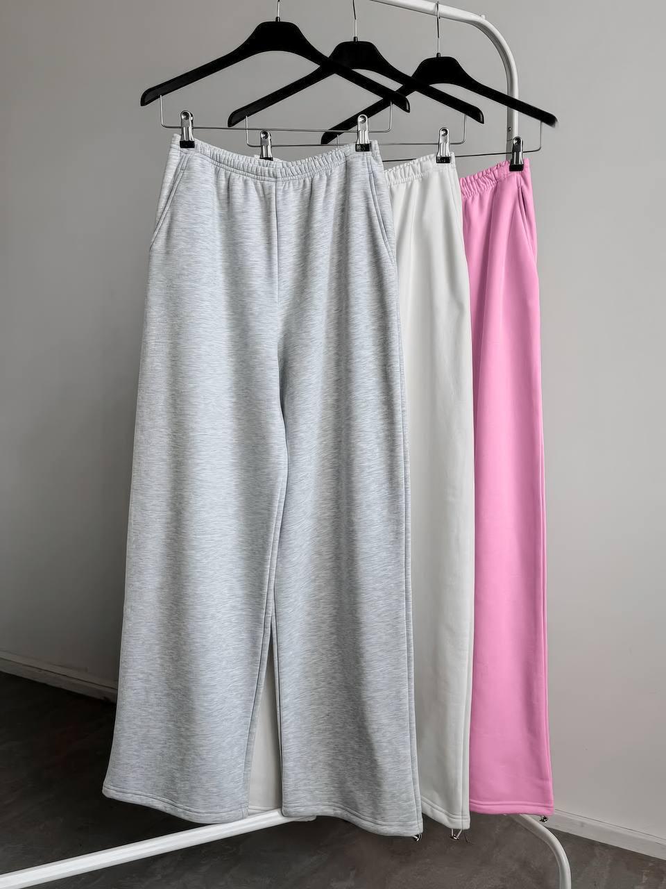 Штани жіночі Модель: 847-1053 Колір: білий, меланж, барбі, фото 1