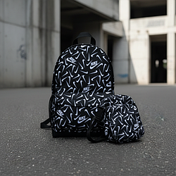 Чоловічий спортивний рюкзак Nike Air чорний, чоловіча сумка месенджер Найк у подарунок