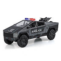 Металева машинка інерційна з ефектами Поліція Квадроцикл Tesla Тесла Чорний