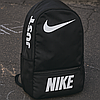 Чоловічий спортивний рюкзак Nike Air чорний, чоловіча сумка месенджер Найк у подарунок, фото 4