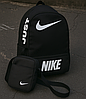 Чоловічий спортивний рюкзак Nike Air чорний, чоловіча сумка месенджер Найк у подарунок, фото 2
