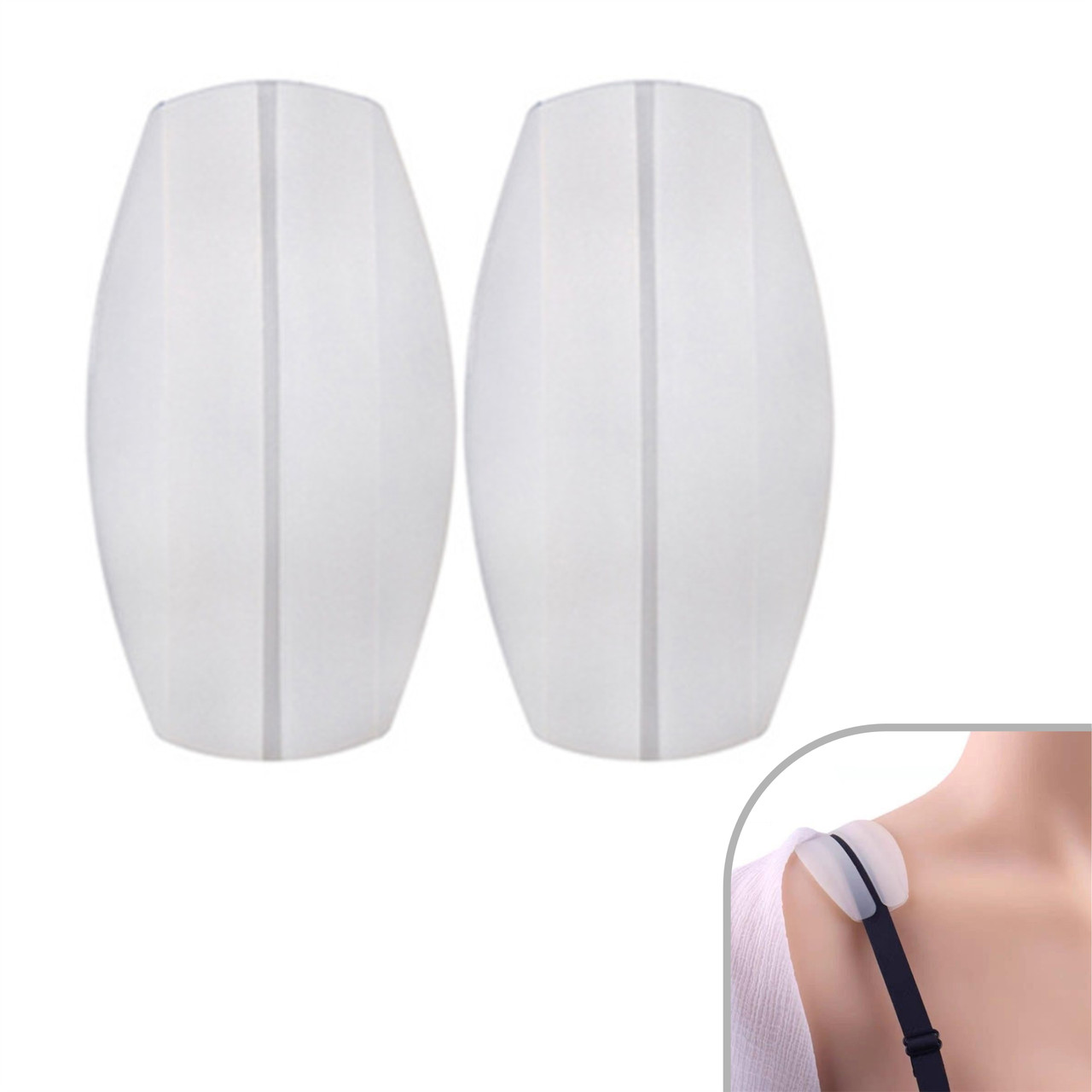 Накладки під бретелі 2 шт - медичний силікон - white