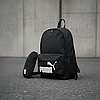 Чоловічий спортивний рюкзак Puma чорний, чоловіча сумка месенджер Пума у подарунок, фото 7