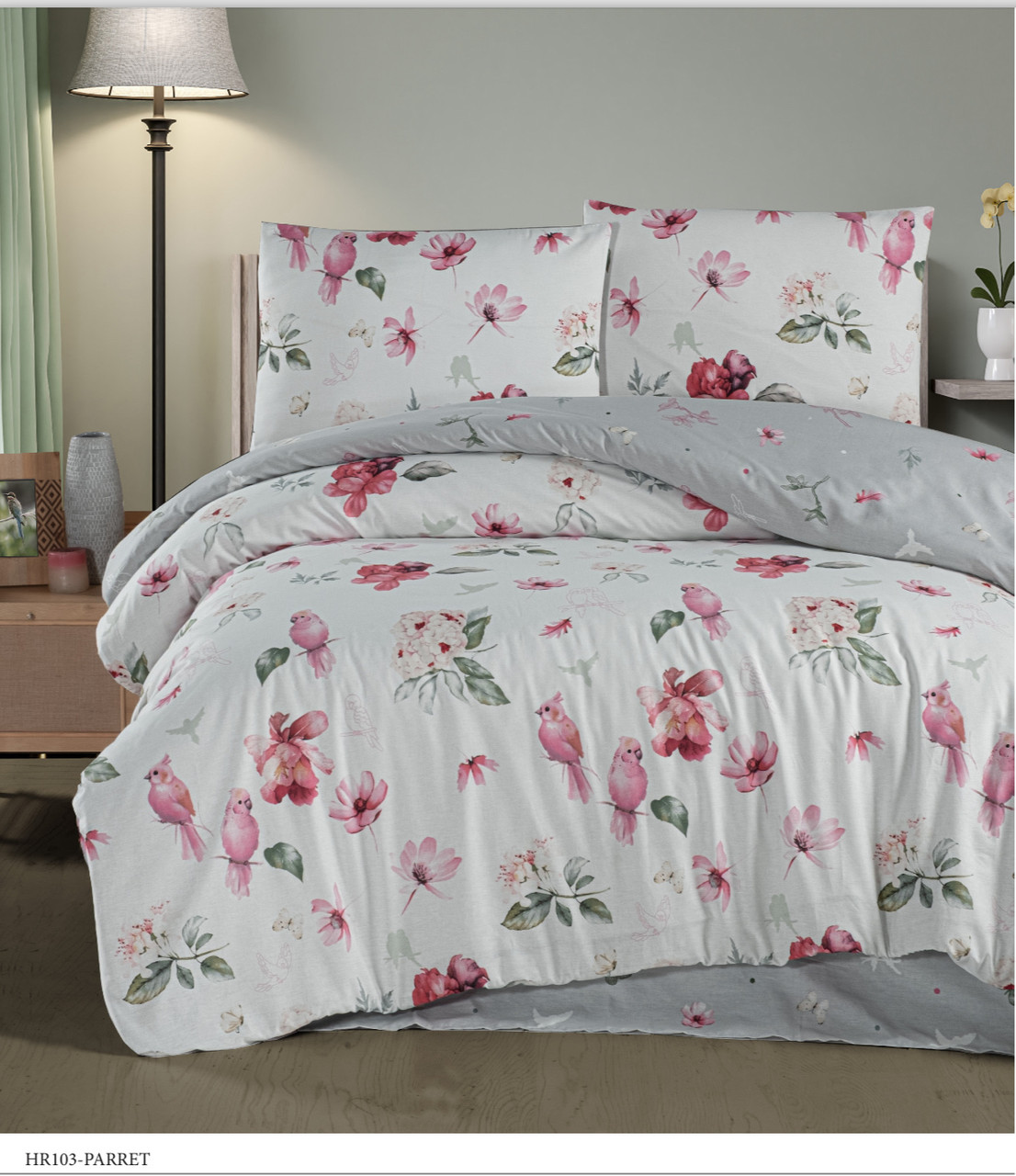 Постільна білизна Altinbasak  євро розмір ранфорс Parret, фото 1