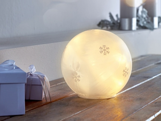 Livarno Home скляна новорічна лампа-куля з підсвіткою | 10 LED, таймер 6 годин, тепле біле світло, ідеальна на свята