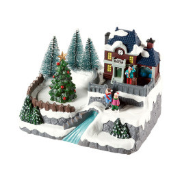 Livarno Home різдвяне LED-селище з підсвіткою, музикою та рухомими елементами | Таймер 6 годин, робота від батарей, фото 1