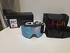 Гірськолижна маска Oakley Line Miner Pro L Black White Duality 2 лінзи Prizm Sapphire + Prizm Torch, фото 2