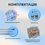 Картина за номерами Троянди на столику 40x50 см, набір з пензликами і фарбами, складність 4/5, подарунок BS436, фото 3