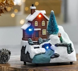 Livarno Home різдвяне LED-селище «Дитина зі сніговою кулею» | Святковий декор із підсвіткою, музикою та рухомими елементами