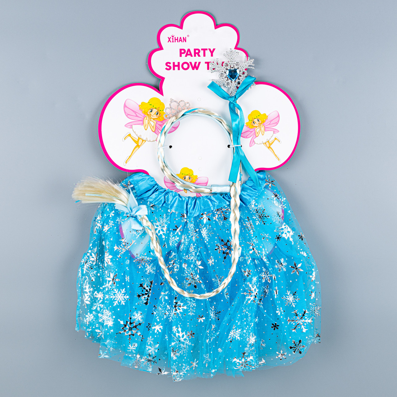 Карнавальний набір Ельзи блакитний Зріст 98-116 см