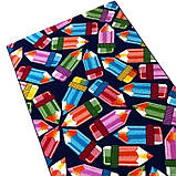 Килимова доріжка з малюнком олівці BABY 2085 D.Blue/D.Blue ширина 150 см, фото 3