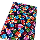 Килимова доріжка з малюнком олівці BABY 2085 D.Blue/D.Blue ширина 150 см, фото 2