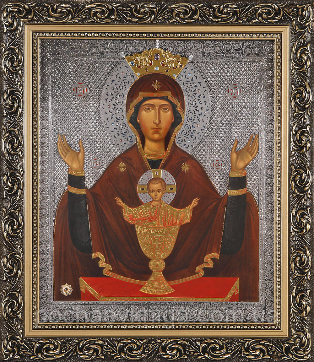 Ікона Пресвятої Богородиці "Неупиваемая чаша" (багет, 49х42), фото 1