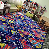 Килимова доріжка з дитячим малюнком дороги BABY 2085 D.Blue/D.Blue ширина 150 см, фото 2