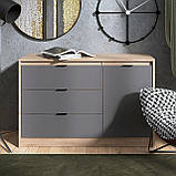 Комод 1150 СІТІ, Дуб сонома/Білий (Графит)Еверест, фото 7