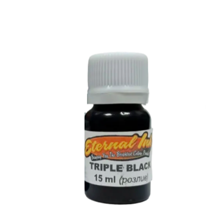 Краска для тату Eternal Triple Black 15 мл (розлив), фото 1