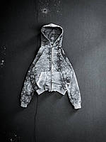 Тепле худі на блискавці Monochrome Flow