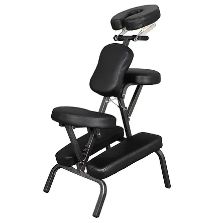 Крісло для масажу та татуювань (Масажний стілець) Alfa Massage Folding-1 Black, фото 1
