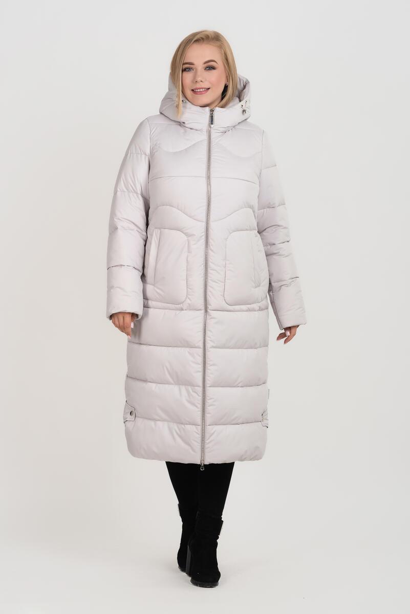 Жіночий пуховик  А-силуету М-1155, розміри 48-64