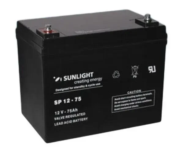 Акумуляторна батарея 12V 75Ah SUNLIGHT SPB 12-75, фото 1