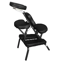 Крісло для масажу та татуювань (Масажний стілець) Alfa Massage Folding-1 Black, фото 5