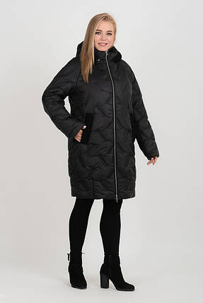 Жіноче зимове пальто великих розмірів М-1152, розміри 46-60, фото 1