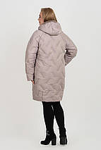Жіноче зимове пальто великих розмірів М-1152, розміри 46-60, фото 4