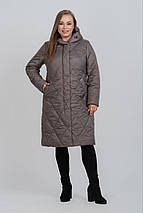 Жіноче зимове пальто великих розмірів М-1143, розміри 48-68, фото 3