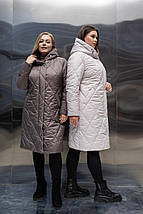 Жіноче зимове пальто великих розмірів М-1143, розміри 48-68, фото 5
