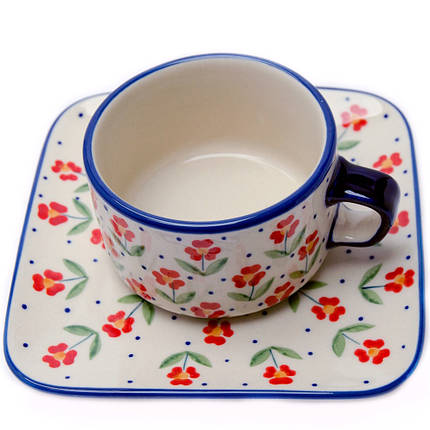 Чайна пара 0,3 л Red Flowers, фото 1