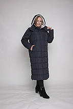 Жіноче зимове пальто великих розмірів М-1089, розміри 48-68, фото 4