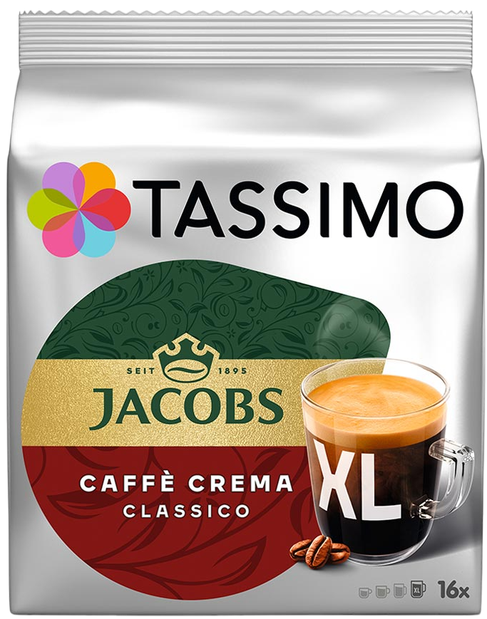 Кава в капсулах Тассимо - Tassimo Jacobs Caffe Crema Classico XL (16 порцій), фото 1