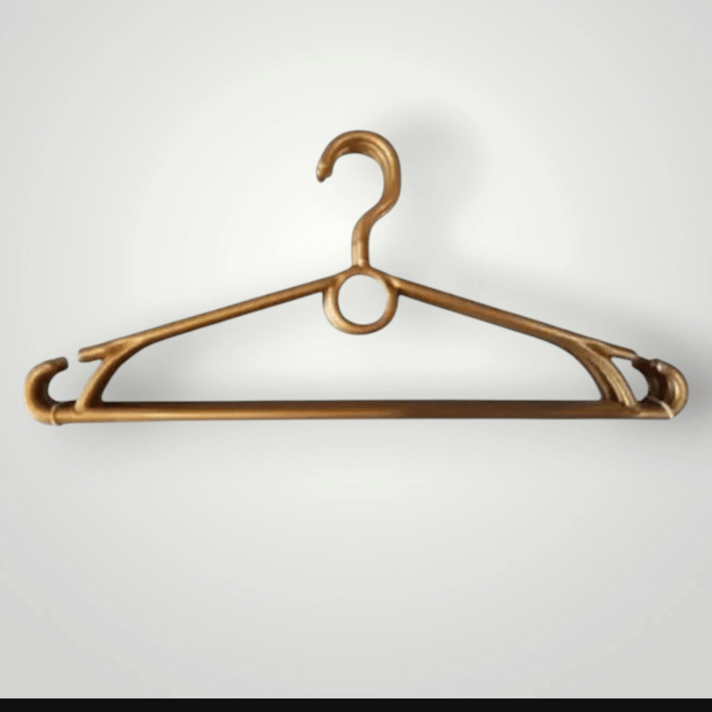 Пластикові плечики 41 см золото вішалки тремпеля для одягу 5 шт Польща, фото 1