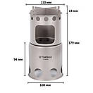 Титанова піч щепочниця туристична Tomshoo та титановий казанок titanium 750 мл зі складними ручками для походу туризму, фото 8