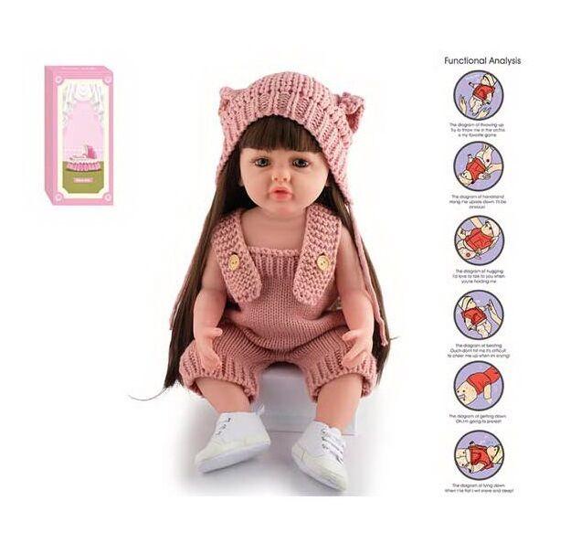 Лялька AFD 8866-6 S висота 52 см, функціональна, гумова, звуки, прошите волосся, аксесуари, фото 1