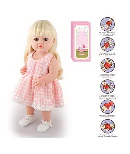 Лялька AFD 8866-52 S висота 52 см, функціональна, гумова, звуки, прошите волосся, аксесуари, фото 1